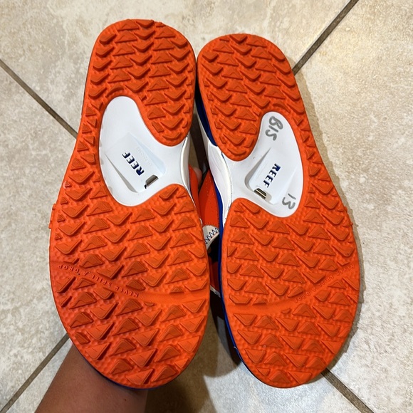 Reef Fanning Tailgate Pregame Orange/Blue Sandals 13 - Picture 8 of 8